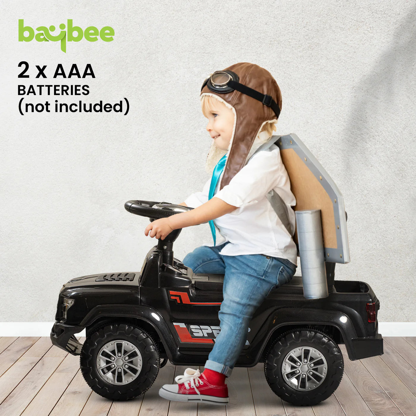 Baybee Push Ride on Baby Jeep for Kids Toys with LED Light & Storage Bin - 1 to 4 years