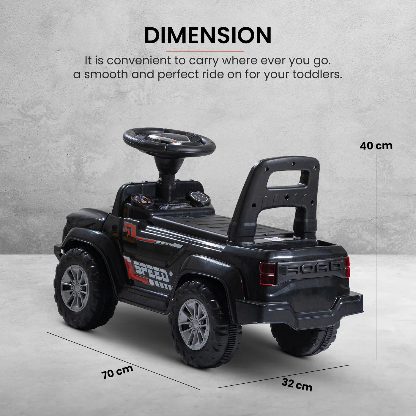 Baybee Push Ride on Baby Jeep for Kids Toys with LED Light & Storage Bin - 1 to 4 years