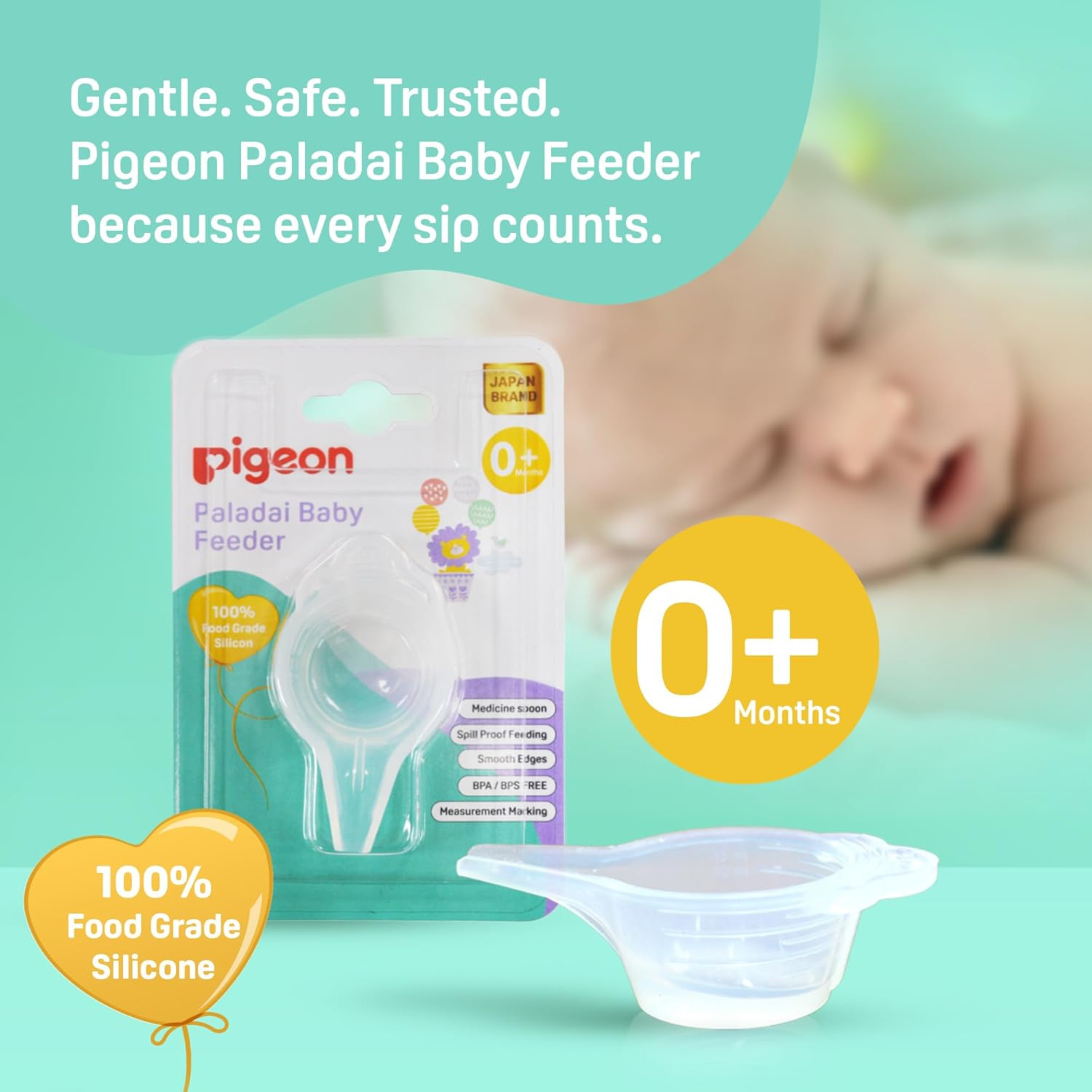 Pigeon Paladai Baby Feeding Silicone Cup – Soft & Reusable Baby Feeder, Easy to Clean – Ideal for Babies