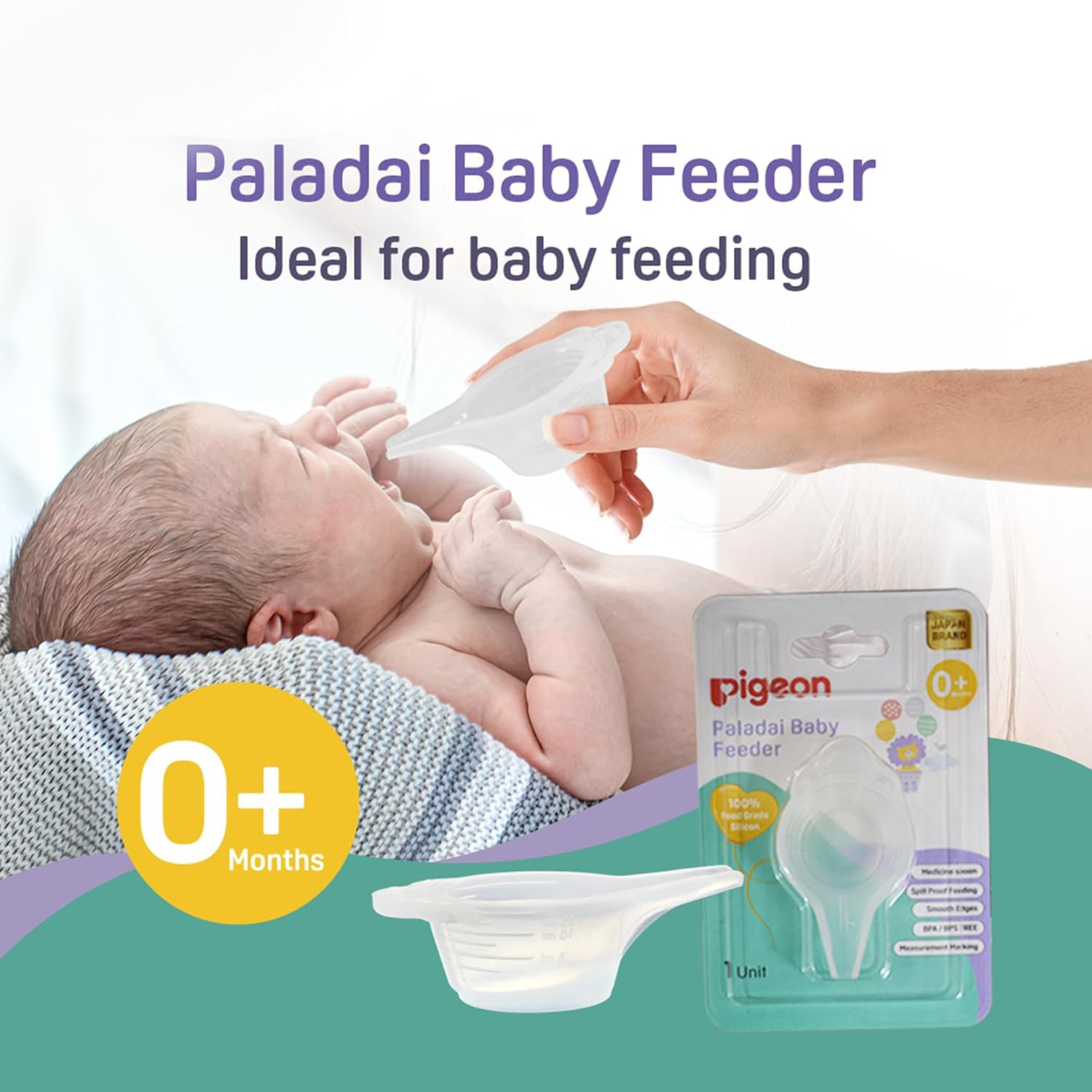 Pigeon Paladai Baby Feeding Silicone Cup – Soft & Reusable Baby Feeder, Easy to Clean – Ideal for Babies