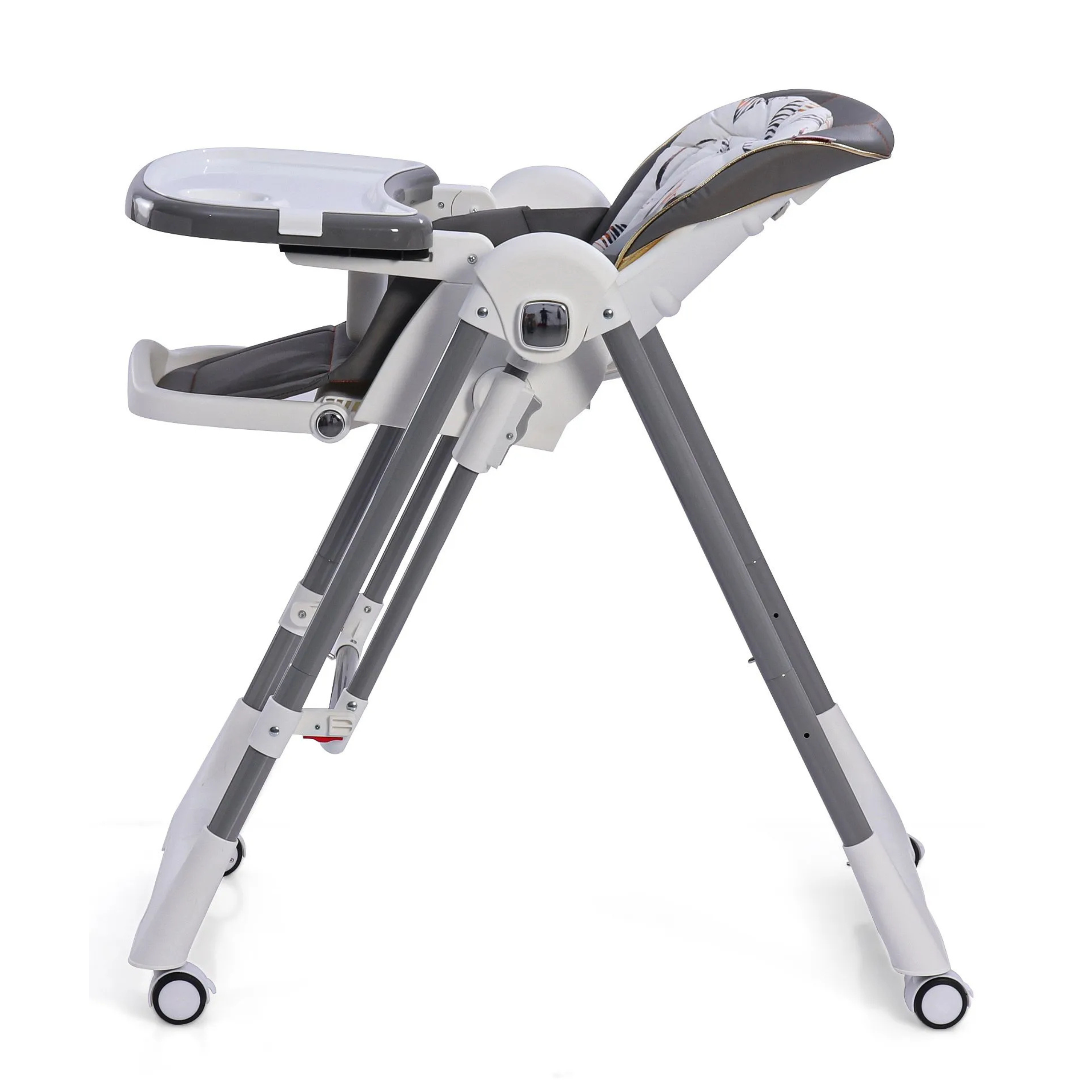 Apple Baby Smart 3-in-1 High Chair with Swing for Baby, Adjustable Height, Dual Tray, Reclinable Backrest & Footrest Feeding Chair for 6 Months - 5 Years Kids - Grey