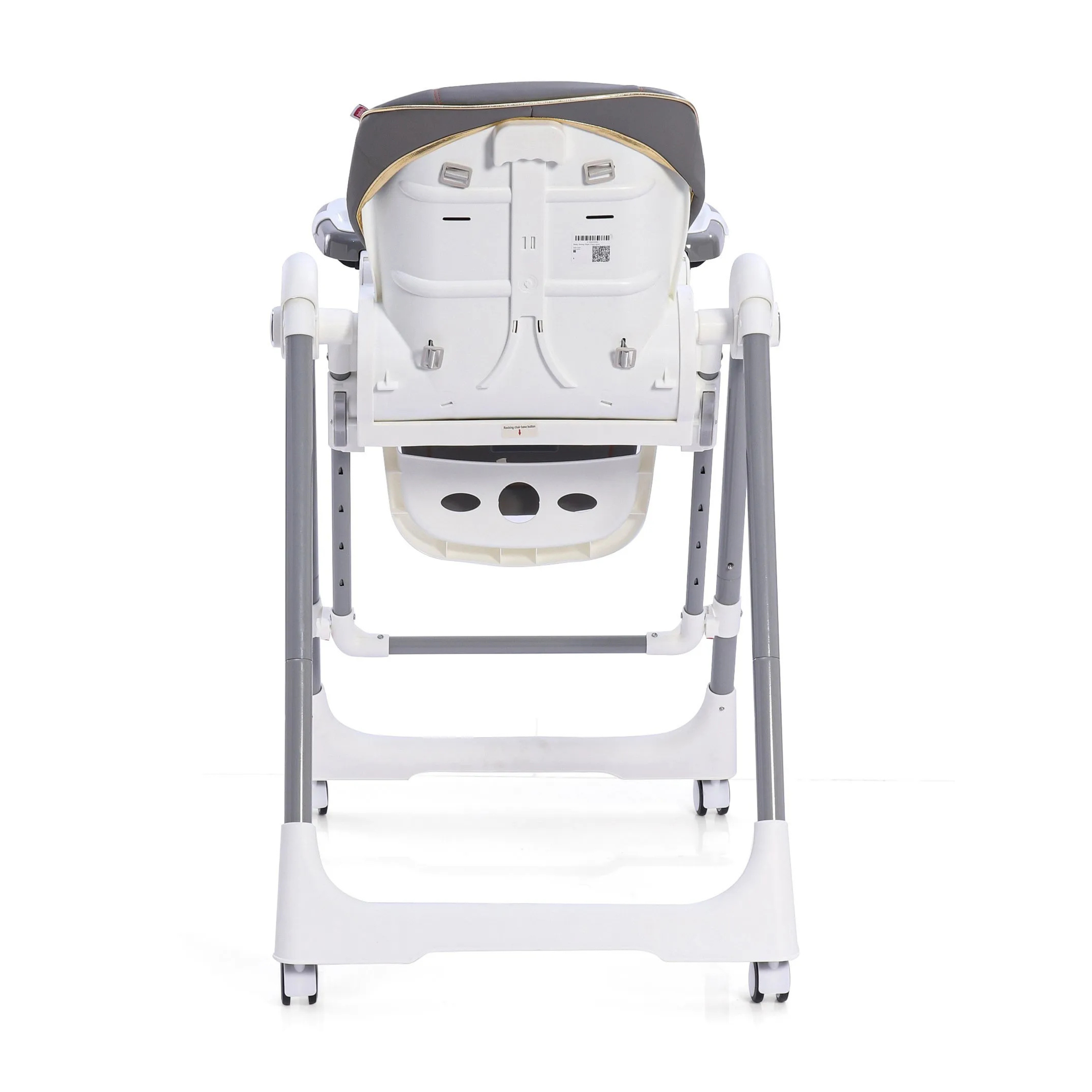 Apple Baby Smart 3-in-1 High Chair with Swing for Baby, Adjustable Height, Dual Tray, Reclinable Backrest & Footrest Feeding Chair for 6 Months - 5 Years Kids - Grey