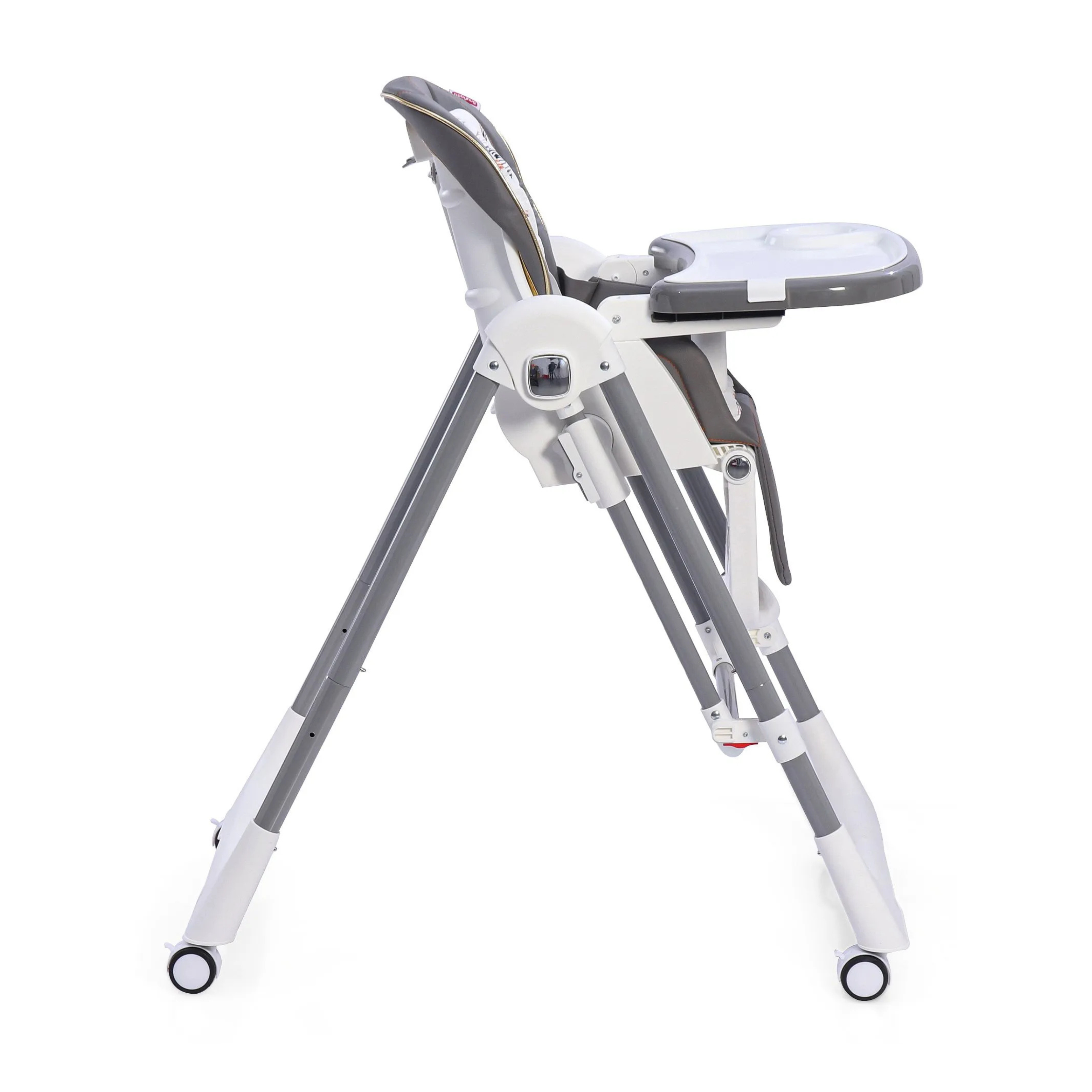 Apple Baby Smart 3-in-1 High Chair with Swing for Baby, Adjustable Height, Dual Tray, Reclinable Backrest & Footrest Feeding Chair for 6 Months - 5 Years Kids - Grey