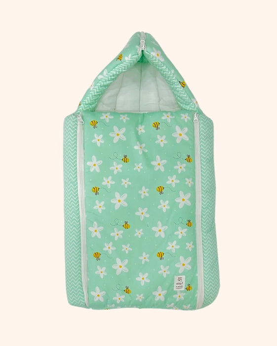 3 in 1 Muslin Baby Bed, Muslin Sleeping Bag & Carry Nest, Muslin Cotton Baby Bedding for New Born & Infant, Portable Bassinet, for Baby Carrying & co Sleeping, Unisex Baby Sleeping Bed