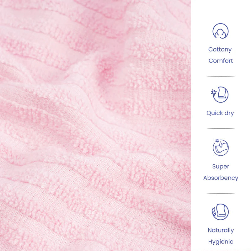Micro Cotton LuxeLite Versatile Towel, Pink (size: 58x122 cms)