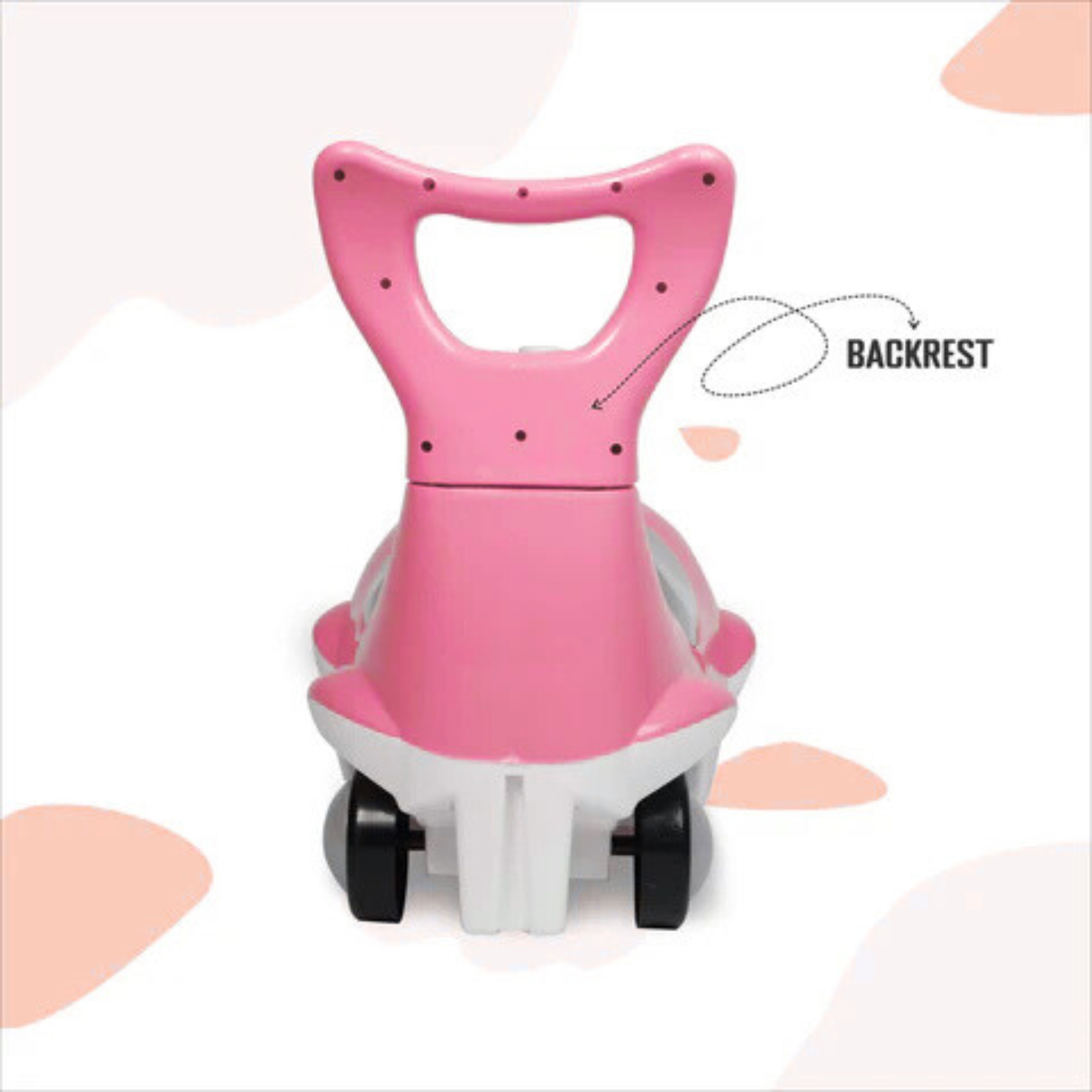apple baby Shark Rider for Kids | Push Car Rider with Smooth Wheels Baby Car Suitable for Boys & Girls Age 0-3 Year | AR130 (PINK)