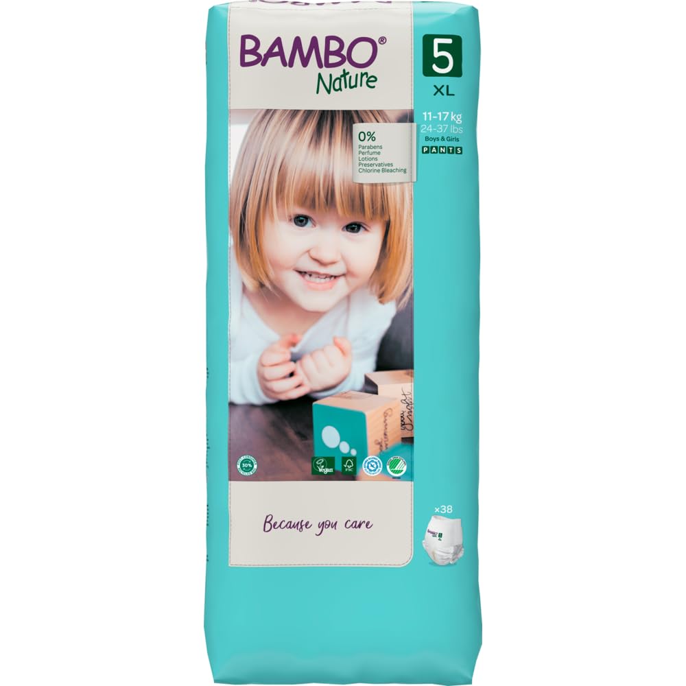 Bambo Nature Premium Baby Pant Diapers XL (Size 5) (11-17 Kgs)
