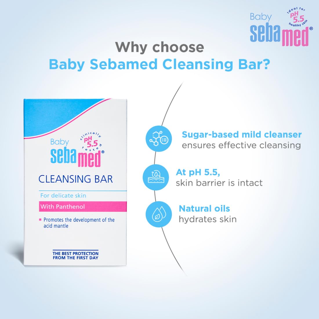 Sebamed Cleansing Bar for Delicate Skin With Panthenol - (100ml)