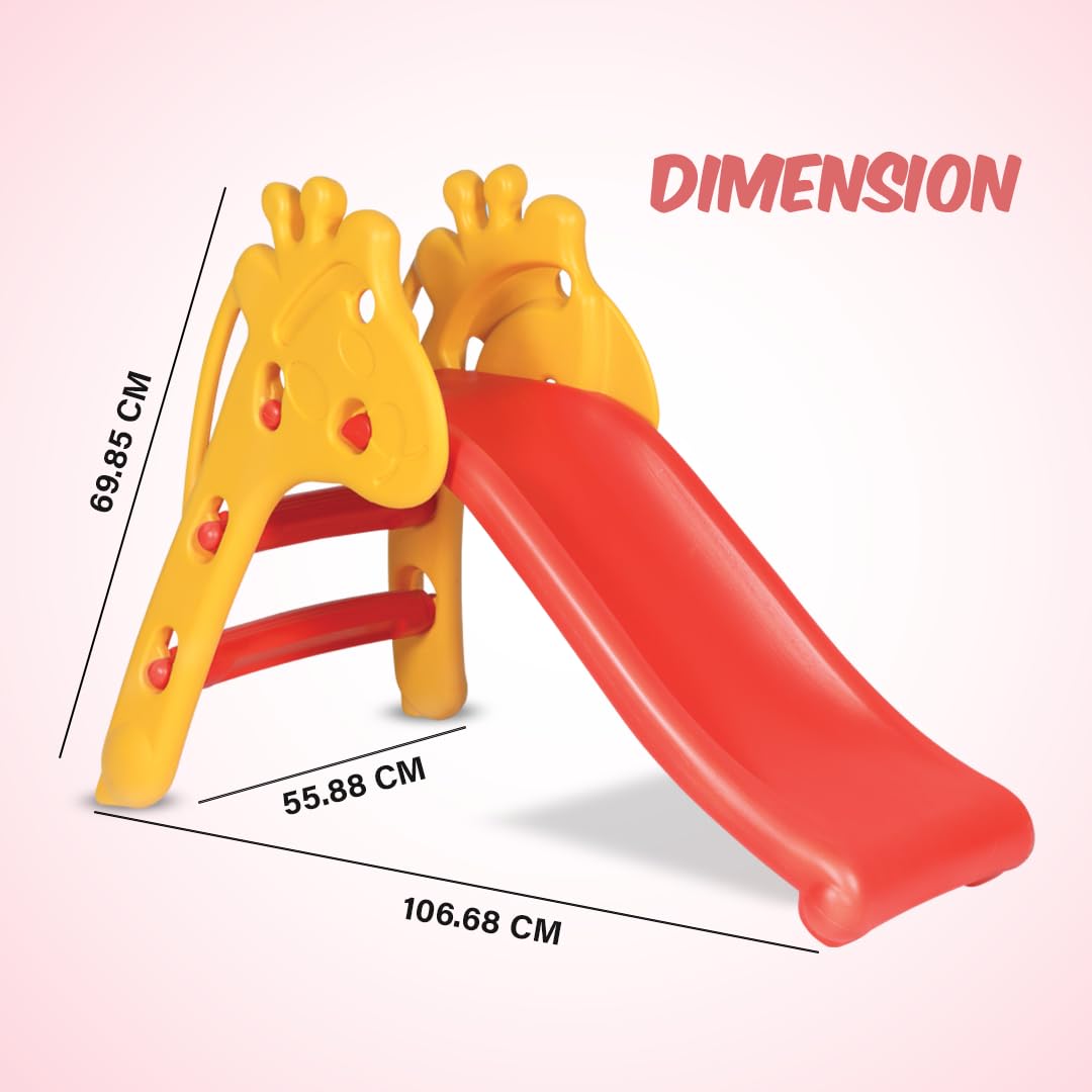 Playgro Giraffe Slide - Red & Yellow | Safe & Fun - Indoor/Outdoor Toy | Ideal for Boys/Girls - 2-4 years | 2+ Years Red Yellow
