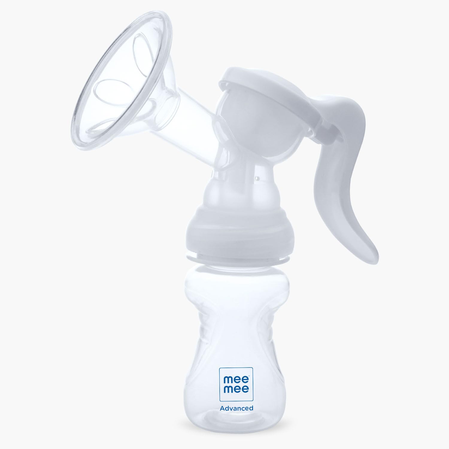 Mee Mee Advance Manual Breast Pump with 180° Rotating Handle | 2 Free Breast pads | BPA Free | Dual Suction Design