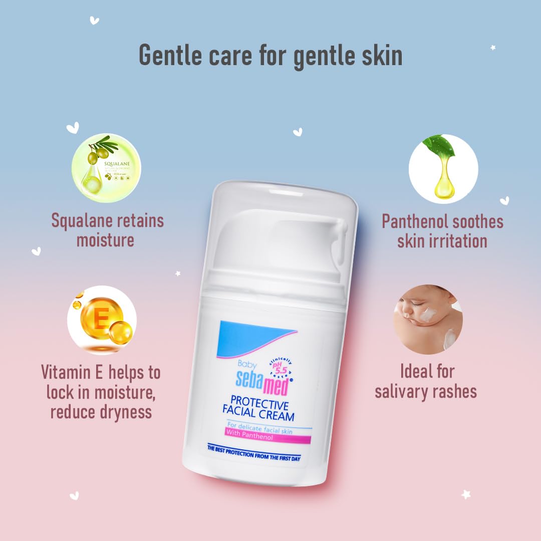 Sebamed Protective Facial Cream For Delicate Facial Skin With Panthenol - (50ml)