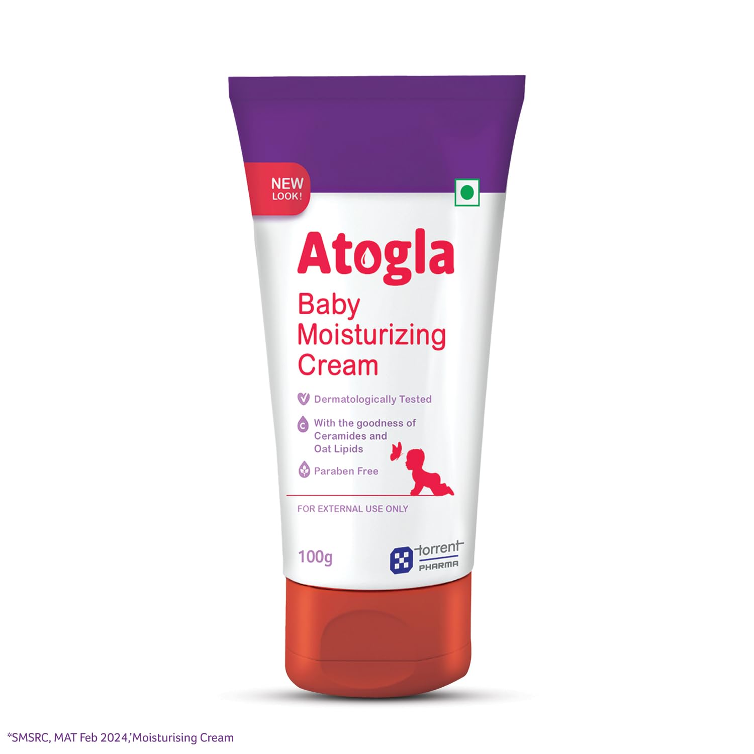 TediBar Atogla Baby Moisturizing Cream | Dermatologically Tested | Ceramides & Oat Lipids | Paraben Free - 100g