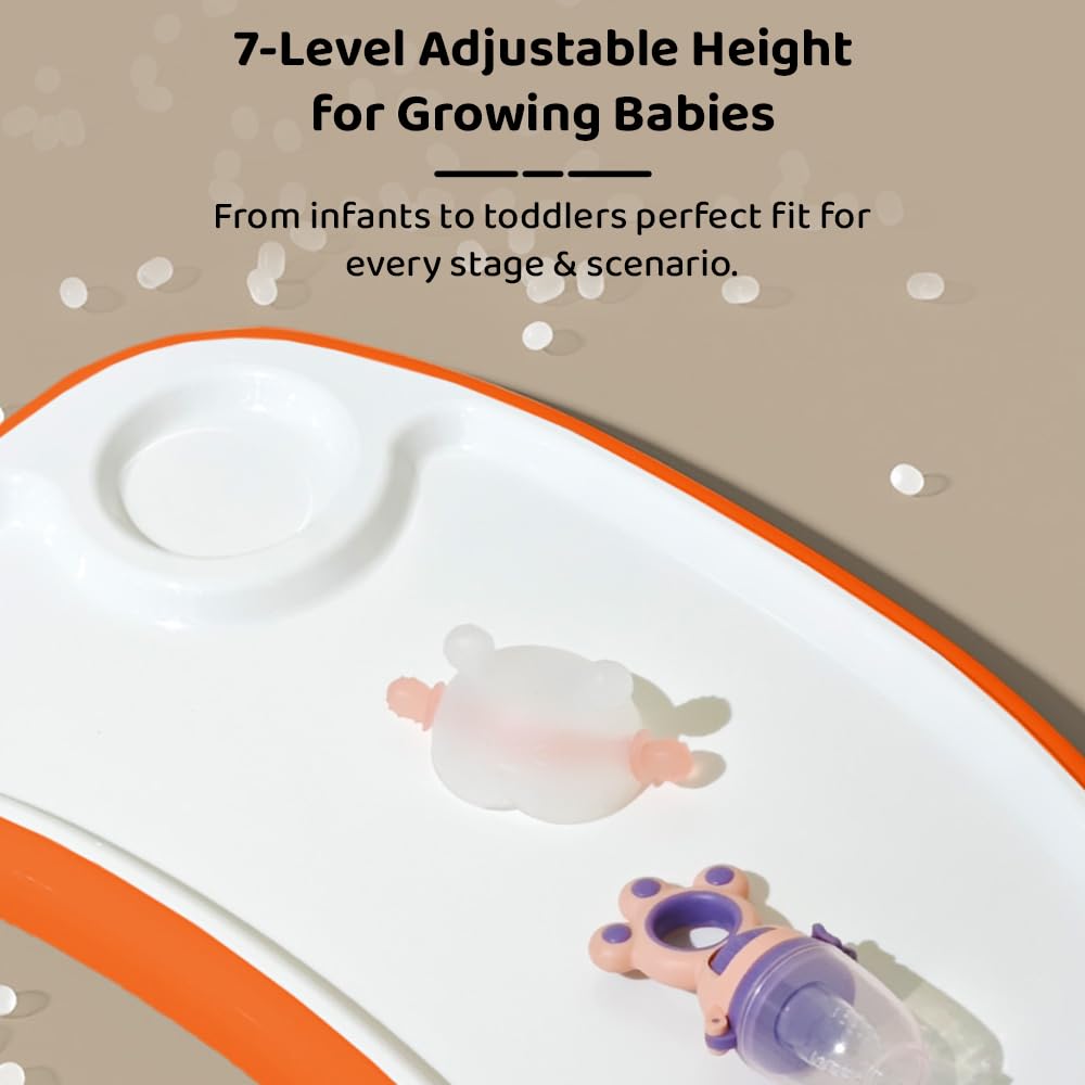 StarAndDaisy Galaxy Star High Chair For Baby Girls & Boys, Multifunction 6 In 1 Feeding Chair With Height Adjustment, One Click Fold, Detachable Food Tray, Reclining Seat 6 Months To 5 Years Kids(Graffiti)