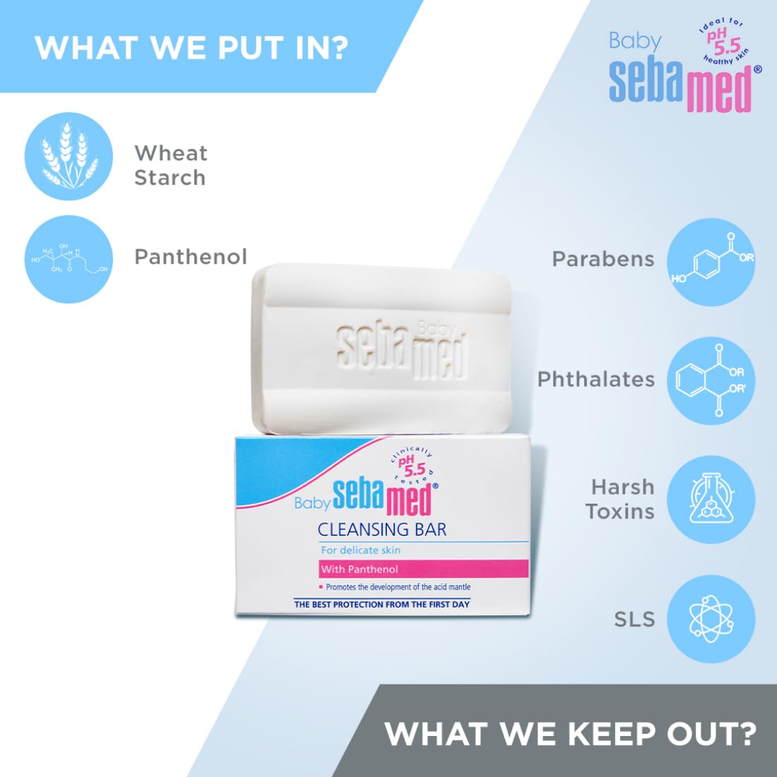 Sebamed Cleansing Bar for Delicate Skin With Panthenol - (100ml)