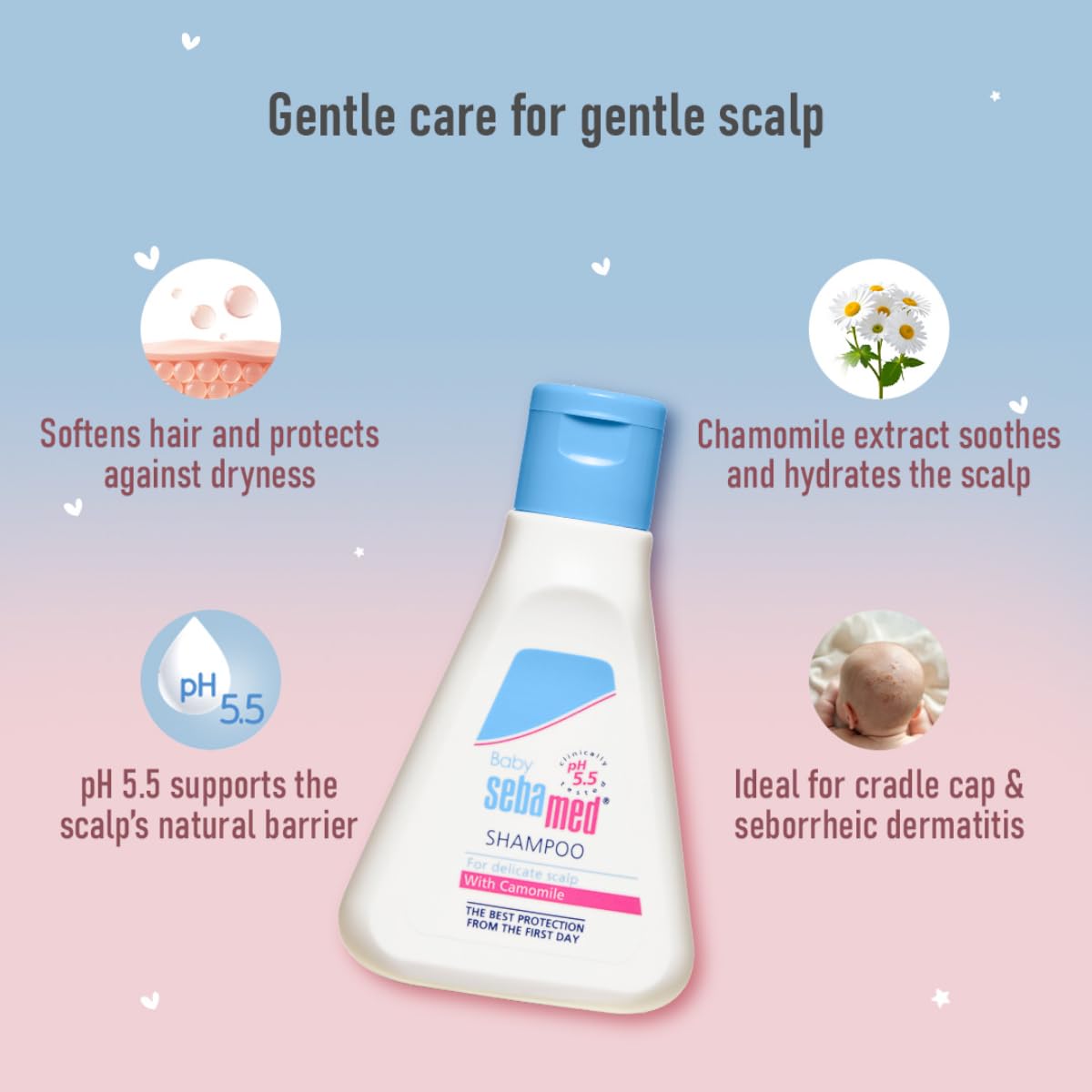 Sebamed shampoo for Delicate Scalp With Camomile - (50ml)