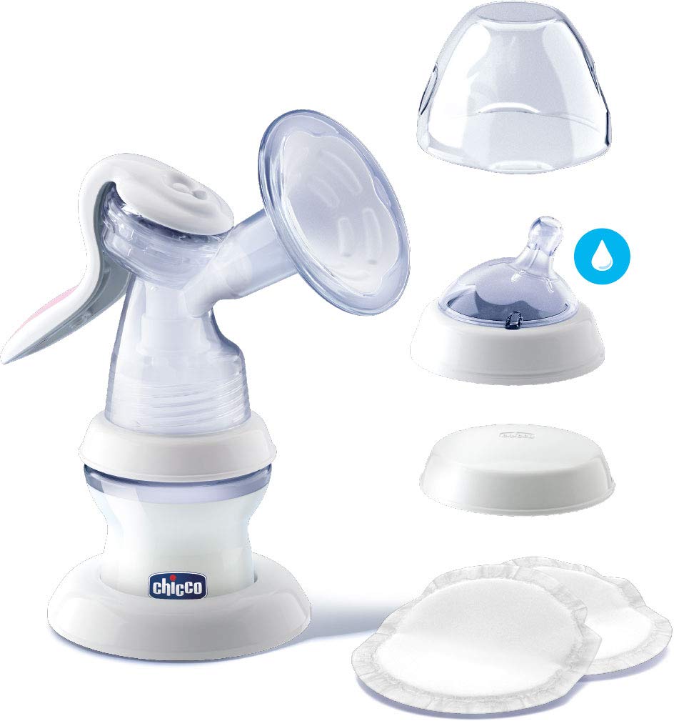 Chicco Manual Breast Pump | 0% BPA | Compatible with Natural Feeling, Well-being, Original Touch Perfect 5 Feeding Bottles.