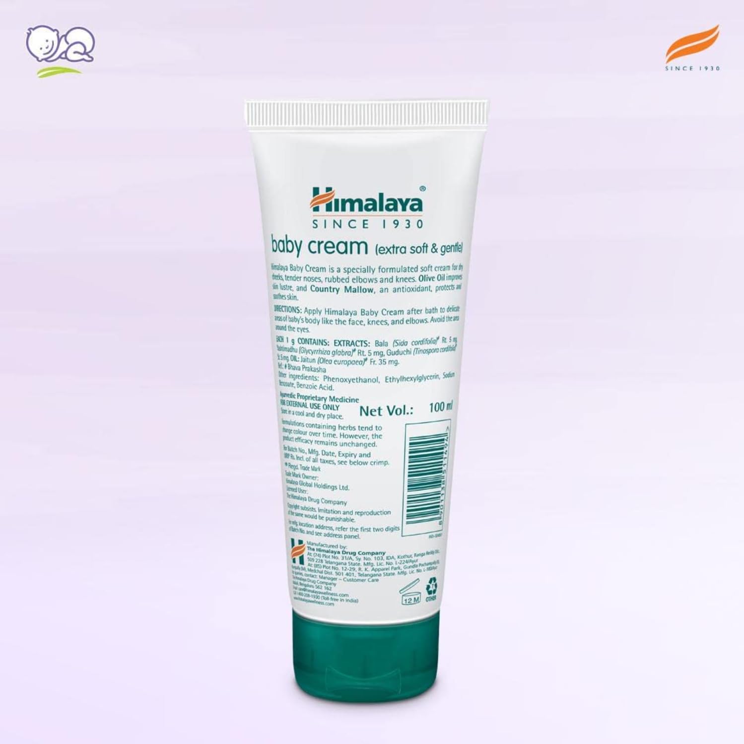 Himalaya Baby Cream (Extra soft & Gentle) 100ml