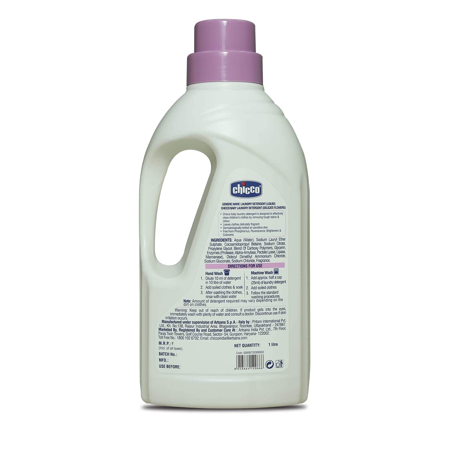 Chicco Baby Laundry Detergent - Delicate Flower (1 LTR)