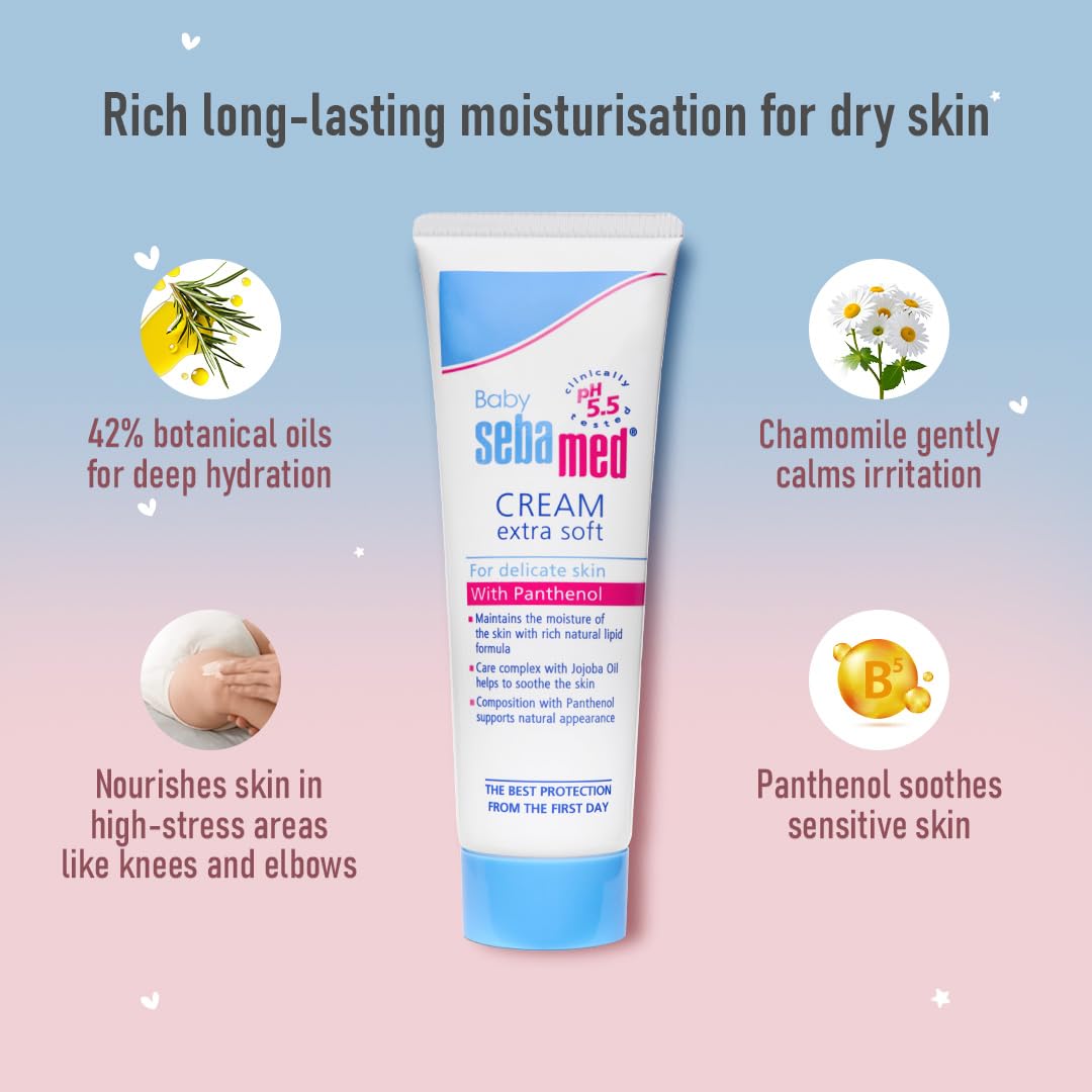 Sebamed Cream Extra Soft For Delicate Skin with Panthenol - (50ml)