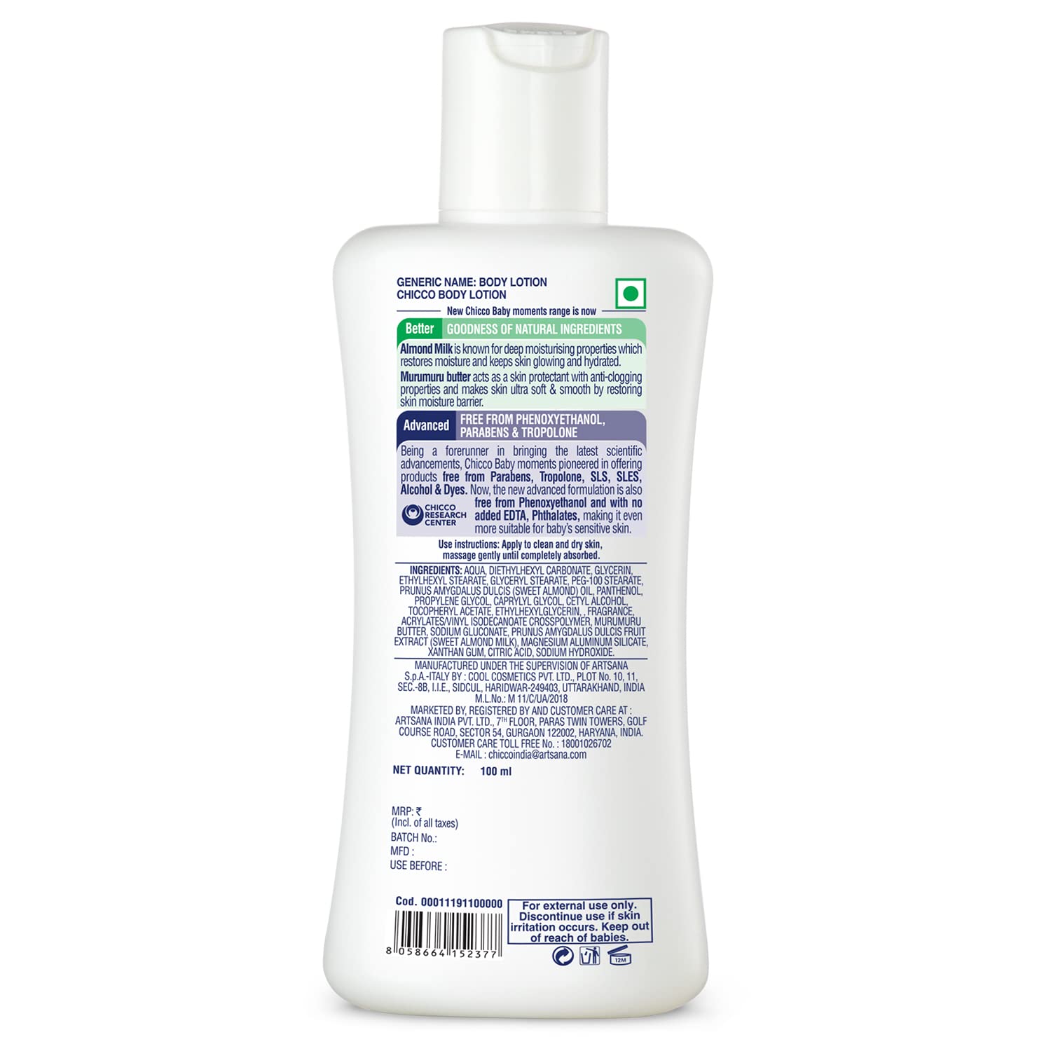 Chicco Baby Moments Body Lotion 100ml