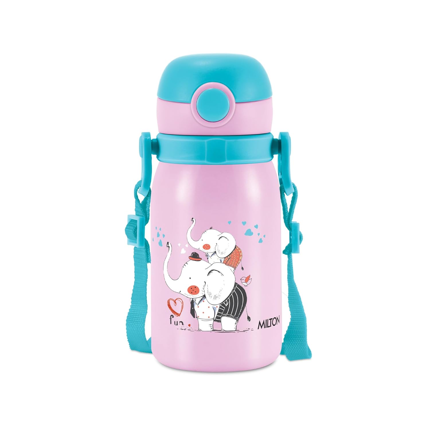 Milton Thermosteel Companion 300 Insulated Inner Stainless Steel Water Bottle with Spout Lid, 1 Piece, 275 ml, Peach Purple| Easy Grip | Leak Proof | Hot or Cold | School | Travel Bottle