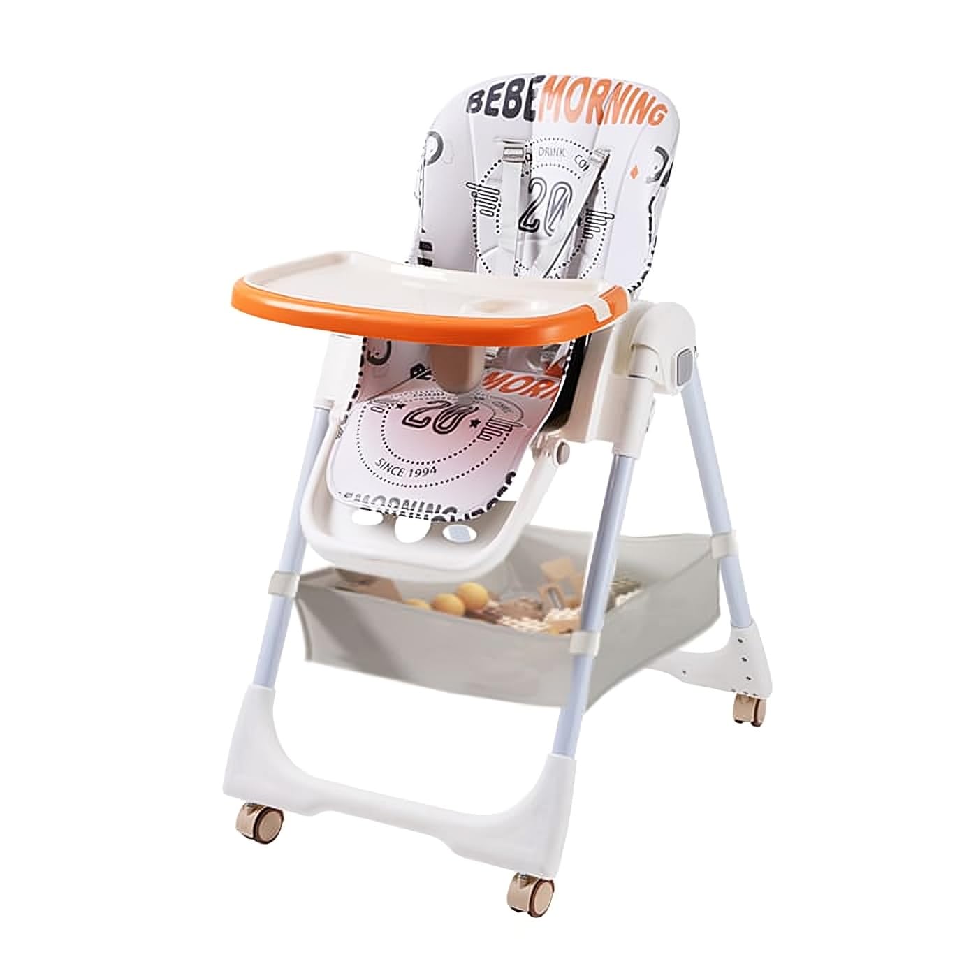 StarAndDaisy Galaxy Star High Chair For Baby Girls & Boys, Multifunction 6 In 1 Feeding Chair With Height Adjustment, One Click Fold, Detachable Food Tray, Reclining Seat 6 Months To 5 Years Kids(Graffiti)