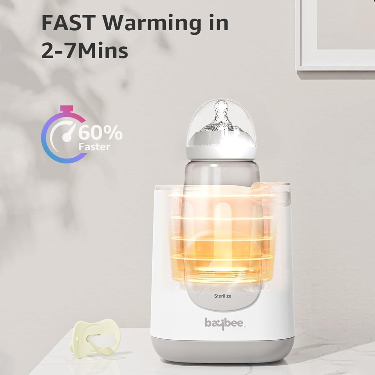 BAYBEE 10 in 1 Baby Bottle Sterilizer & Warmer | Portable Baby Milk, Water, Food Warmer | Electric Baybee Bottle Sterilizer for Baby with Manual Temperature Adjustment, BPA Free | Fast Bottle Warmer