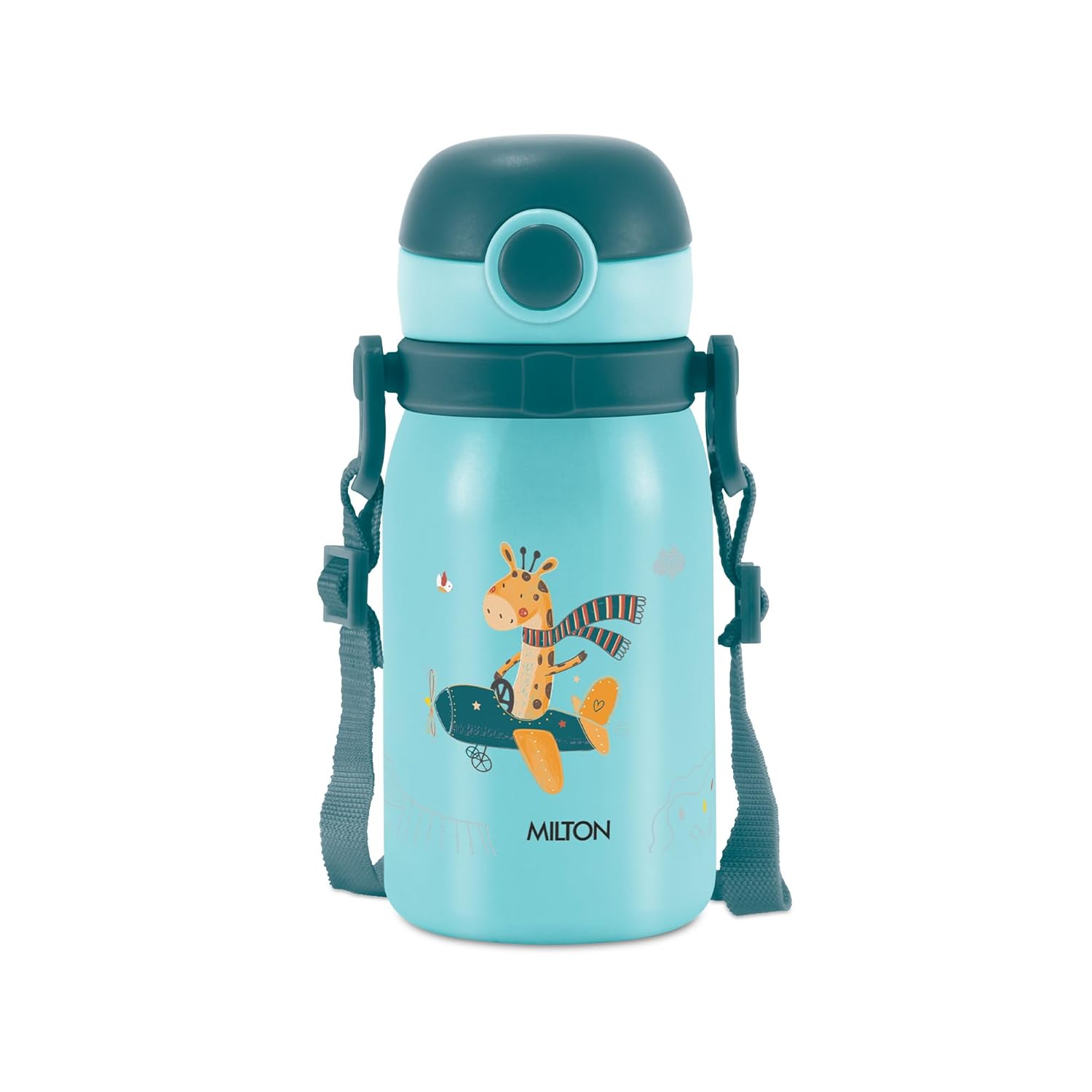 Milton Thermosteel Companion 300 Insulated Inner Stainless Steel Water Bottle with Spout Lid, 1 Piece, 275 ml, Blue| Easy Grip | Leak Proof | Hot or Cold | School | Travel Bottle