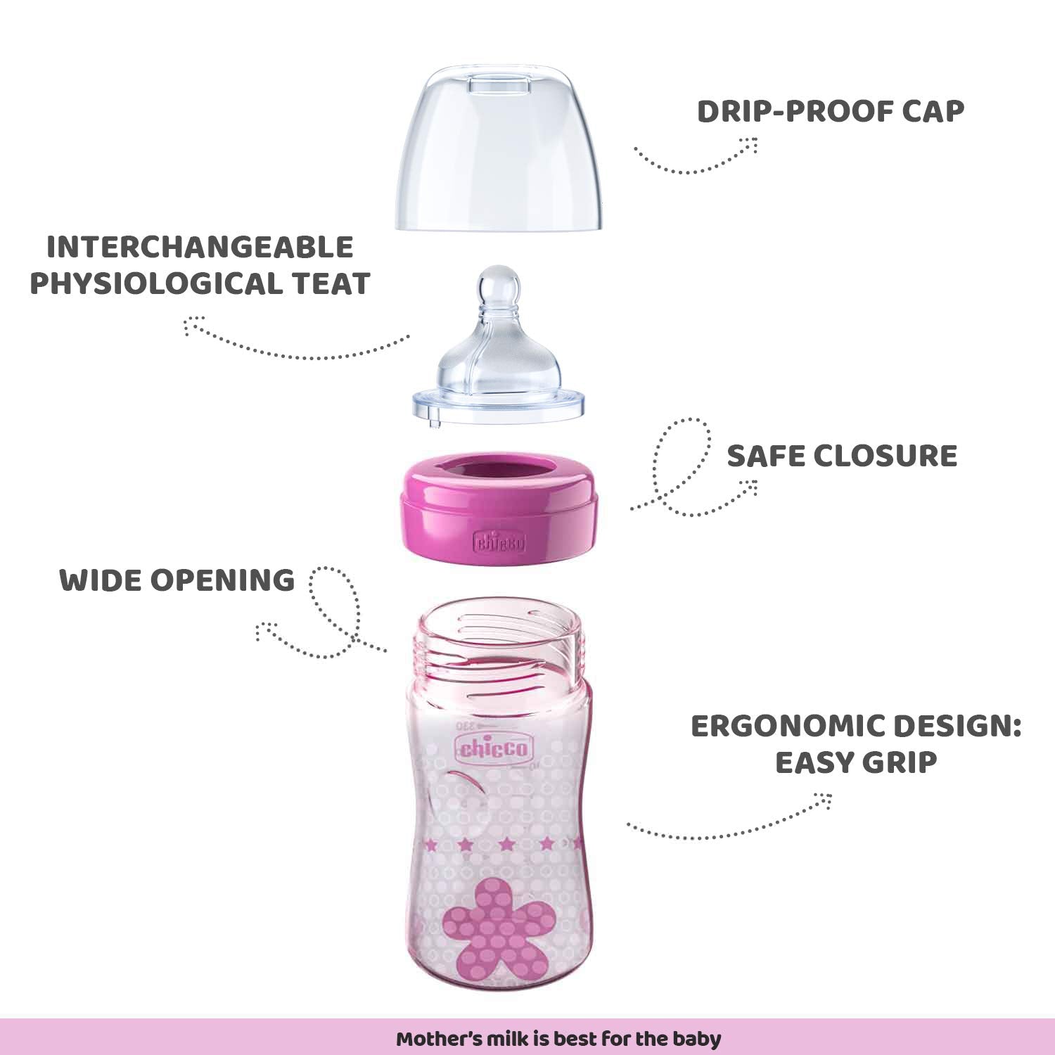 Chicco Feeding Bottle 4M+ (330ml)