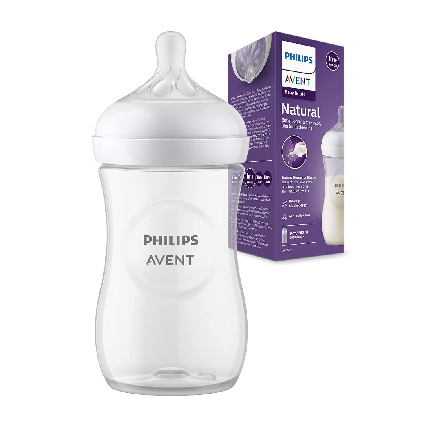 Philips Avent Feeding Bottle 260ml - Natural Response | ideal for 1 months+