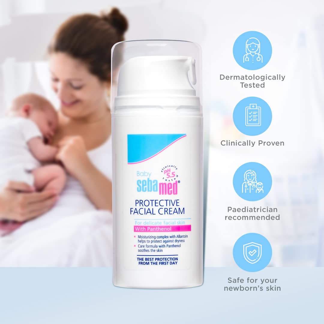 Sebamed Protective Facial Cream For Delicate Facial Skin With Panthenol - (100ml)
