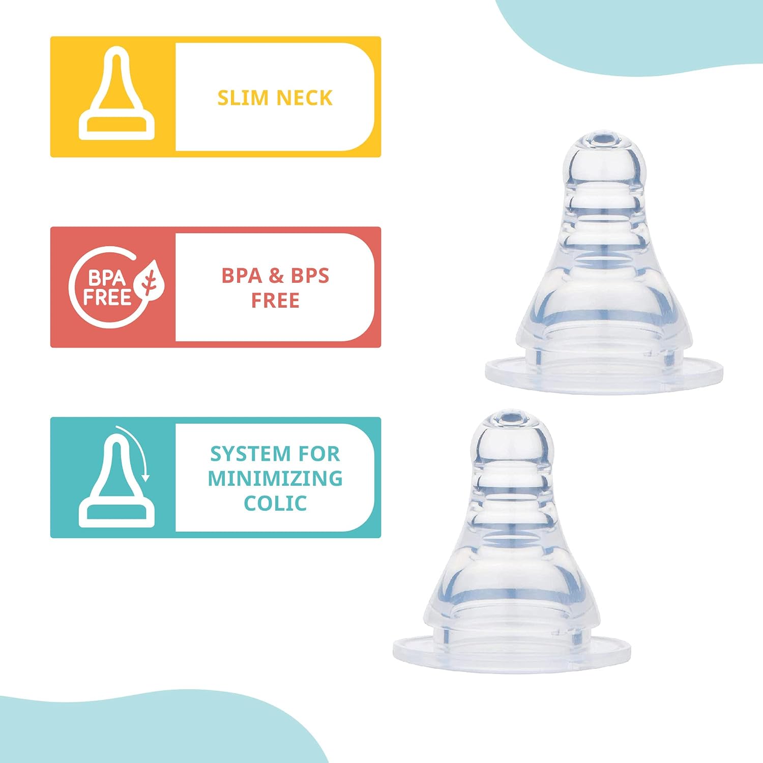 Pigeon Flexible Nipples 6M+ (Size Y) BPA/BPS Free - pack of 2