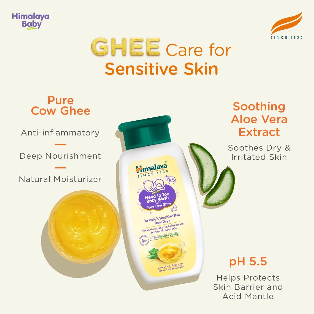 Himalaya Head to toe Baby Wash with Pure Cow Ghee - 100ml