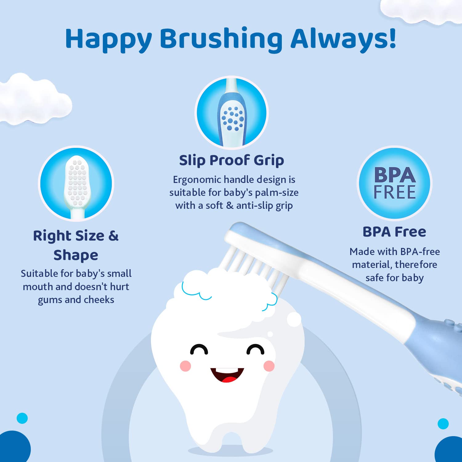 Chicco Toothbrush for Kids - 6m to 36m