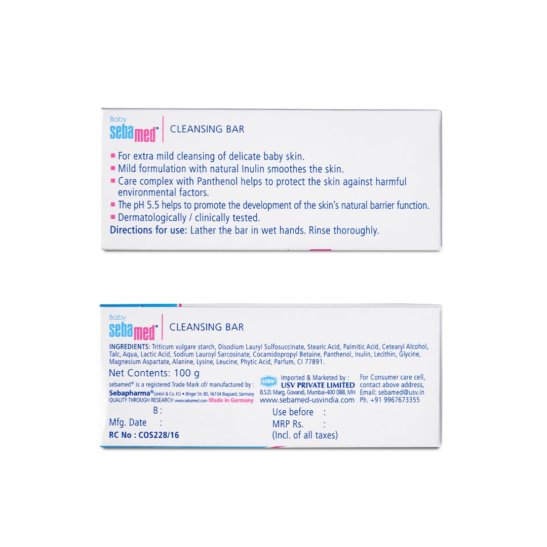 Sebamed Cleansing Bar for Delicate Skin With Panthenol - (100ml)