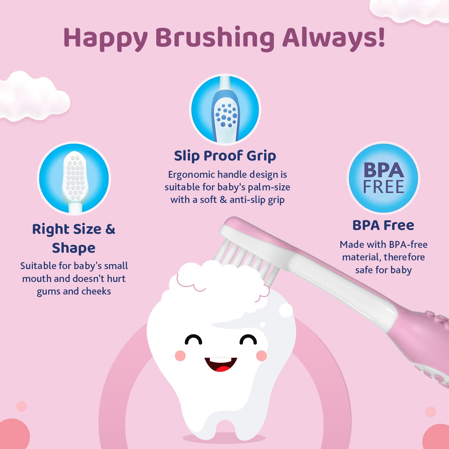Chicco Toothbrush for Kids - 6m to 36m
