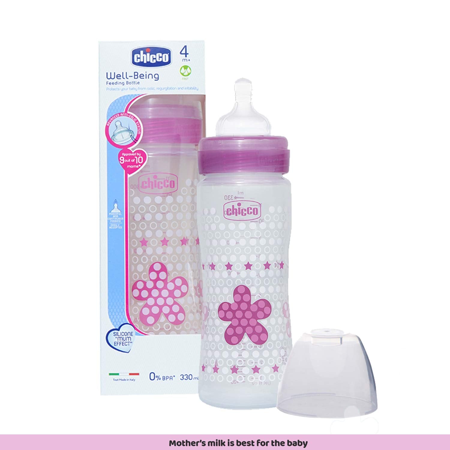 Chicco Feeding Bottle 4M+ (330ml)