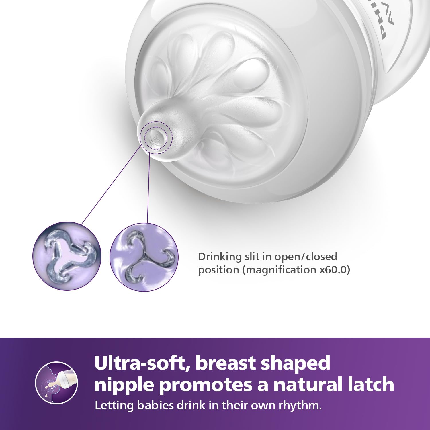 Philips Avent Feeding Bottle 125ml - Natural Response | ideal for 0 months+
