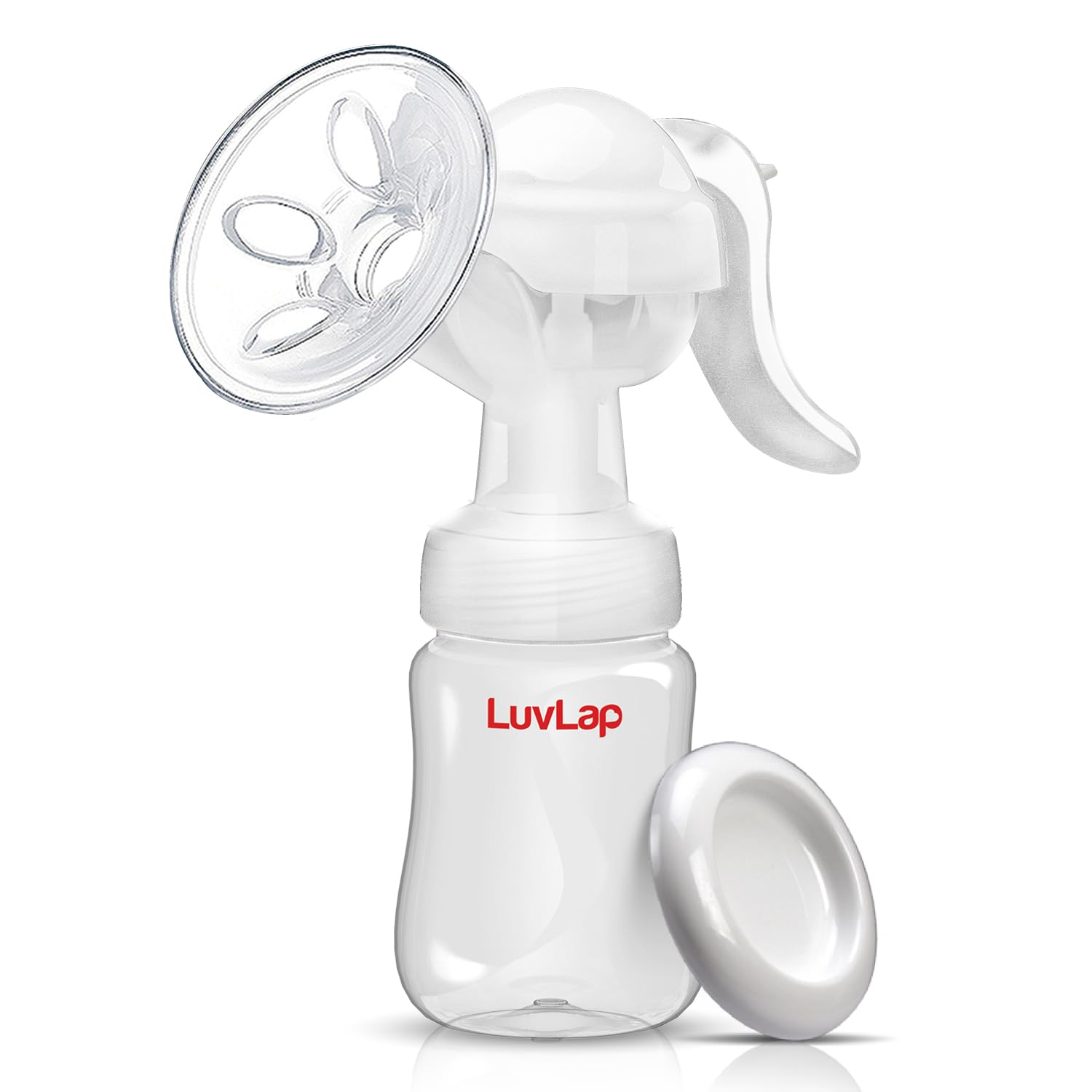 LuvLap Manual Breast Pump | Soft Massage Cushion Gentle On Skin | BPA Free | 2 Free Breast Pads