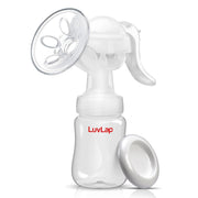 LuvLap Manual Breast Pump | Soft Massage Cushion Gentle On Skin | BPA Free | 2 Free Breast Pads