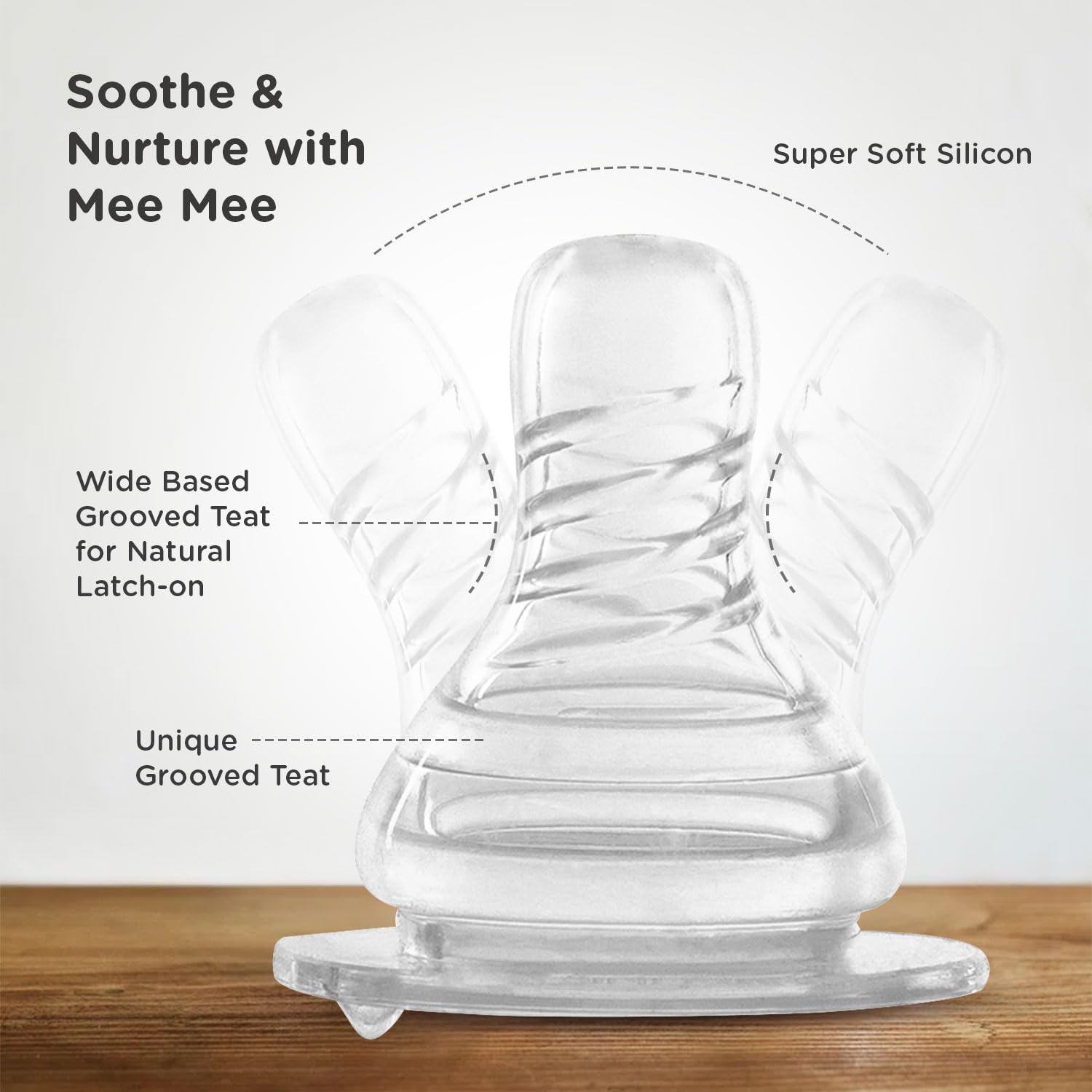 Mee Mee Anti-Colic Eazy Flo Silicone Teat (2pcs) - 0M+