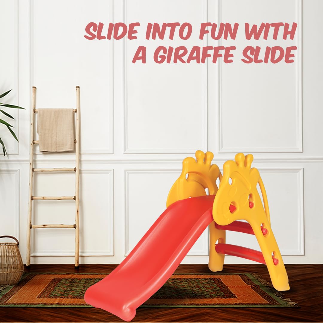Playgro Giraffe Slide - Red & Yellow | Safe & Fun - Indoor/Outdoor Toy | Ideal for Boys/Girls - 2-4 years | 2+ Years Red Yellow