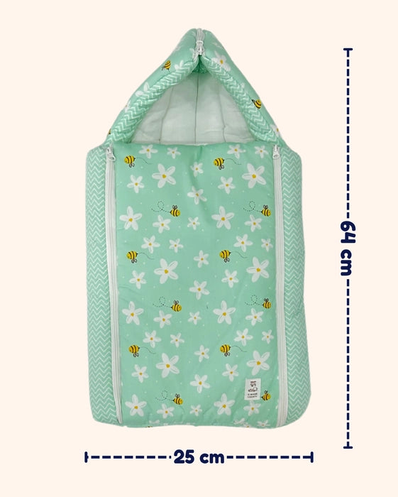 3 in 1 Muslin Baby Bed, Muslin Sleeping Bag & Carry Nest, Muslin Cotton Baby Bedding for New Born & Infant, Portable Bassinet, for Baby Carrying & co Sleeping, Unisex Baby Sleeping Bed