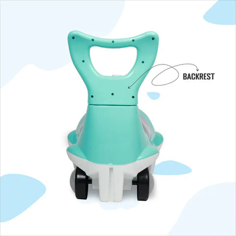 apple baby Shark Rider for Kids | Push Car Rider with Smooth Wheels Baby Car Suitable for Boys & Girls Age 0-3 Year | AR130 (GREEN)