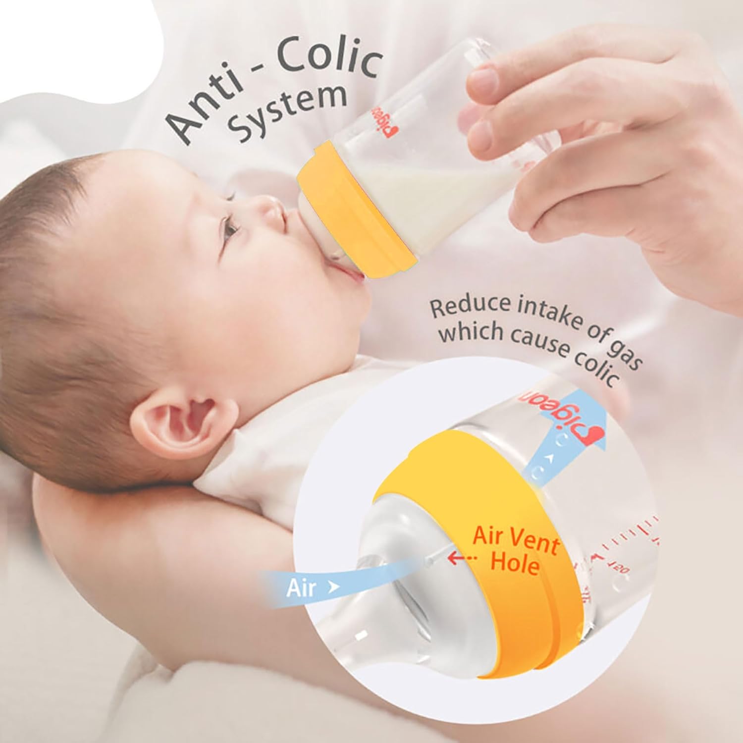 Pigeon Soft Latch PP Bottle for seamless switch between breast & bottle |  BPA/BPS Free (240ml/8oz) - 3M+