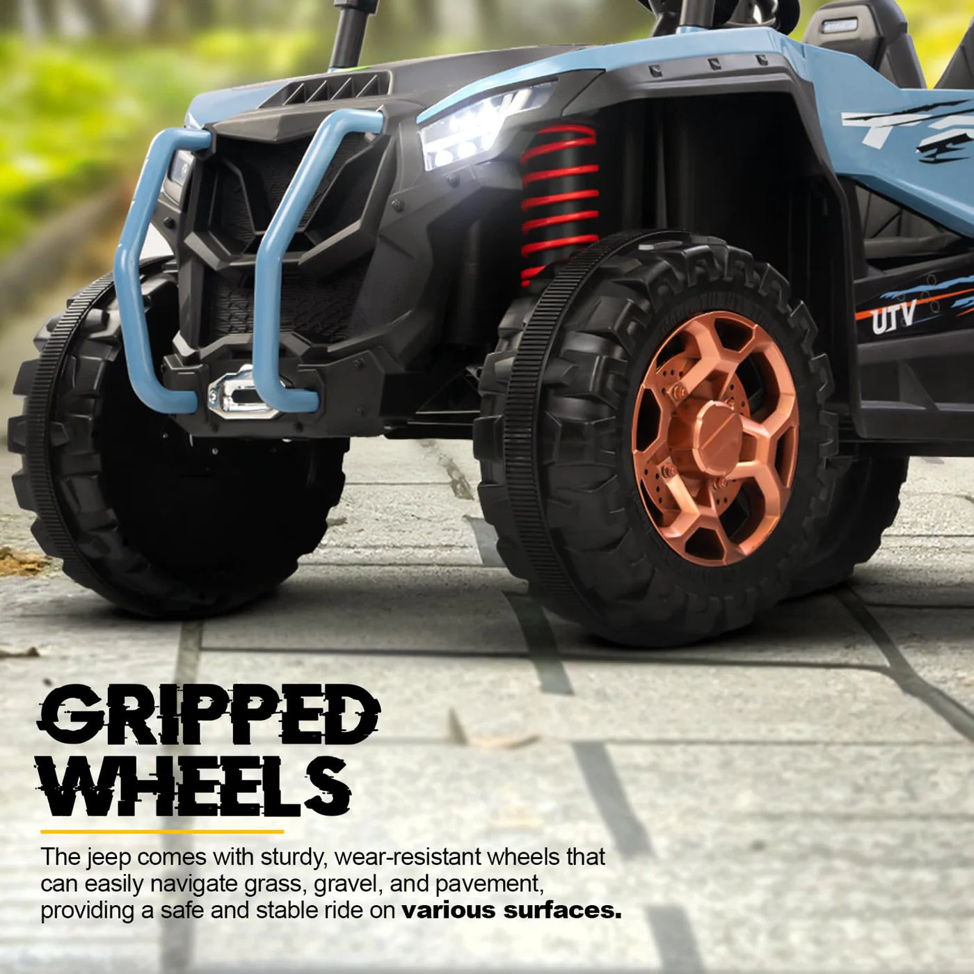 Baybee Rumble Rechargeable Battery Operated Jeep for Kids - Blue