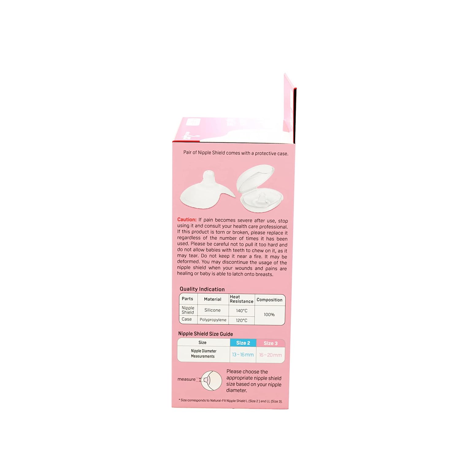 Pigeon Natural Feel Nipple Shield | Unique Shape Maximizes Skin To Skin Contact | Size 3 Below 16 - 20mm Nipple Diameter | BPA/BPS FREE - 2pc with case