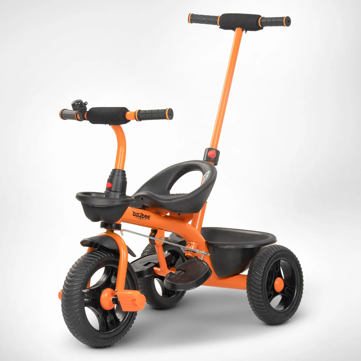 Baybee Trilo 2 in 1 Baby Tricycle for Kids, Smart Kids Tricycle with Parental Push Handle - (ORANGE)