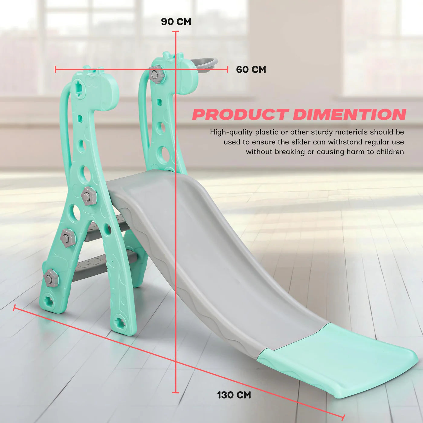 Playgro Foldable Baby Kids Garden Slide for Kids/Toddlers/Indoor/Outdoor Preschoolers - 2 in 1 sliders - 2-5 years