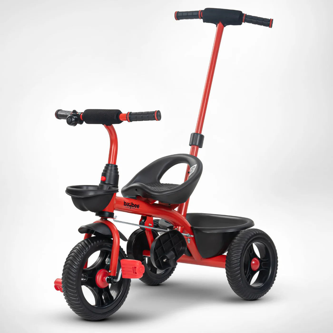 Baybee Trilo 2 in 1 Baby Tricycle for Kids, Smart Kids Tricycle with Parental Push Handle - (RED)